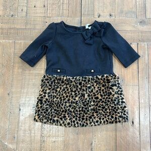 Janie and jack faux leopard fur ponte dress